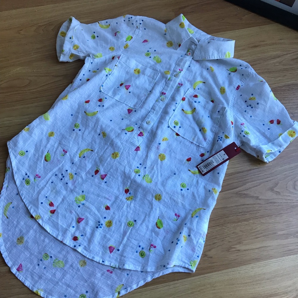 Target Fruit Print Button Down Novelty Shirt